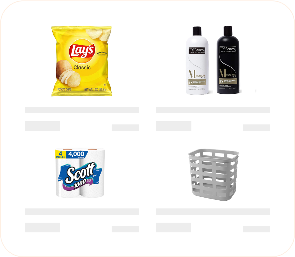 Items catalog in app